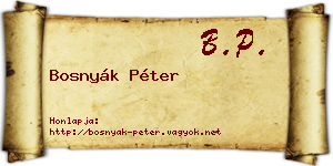 Bosnyák Péter névjegykártya